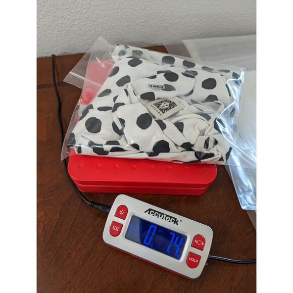 Anne Klein Polka Dot Print Blouse Medium Black White‎ Front Tie Top Short Sleeve - Picture 9 of 11